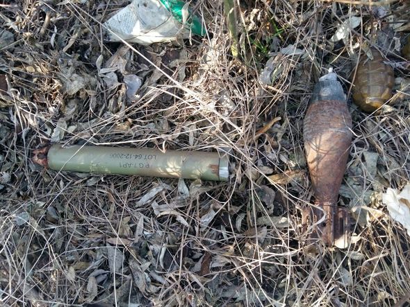 Ağstafada mərmi və qumbaralar tapıldı — FOTO