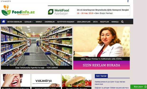 Qida xəbərləri portalı fəaliyyətə başladı