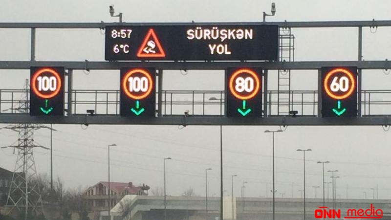 Bakının iki magistralında sürət həddi endirilib