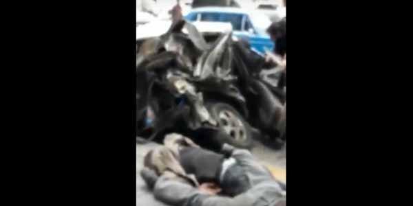 Bakıdakı dəhşətli qəzadan görüntü yayıldı - Video/16+