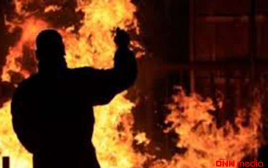 Bakıda 3 otaqlı ev tamamilə yandı