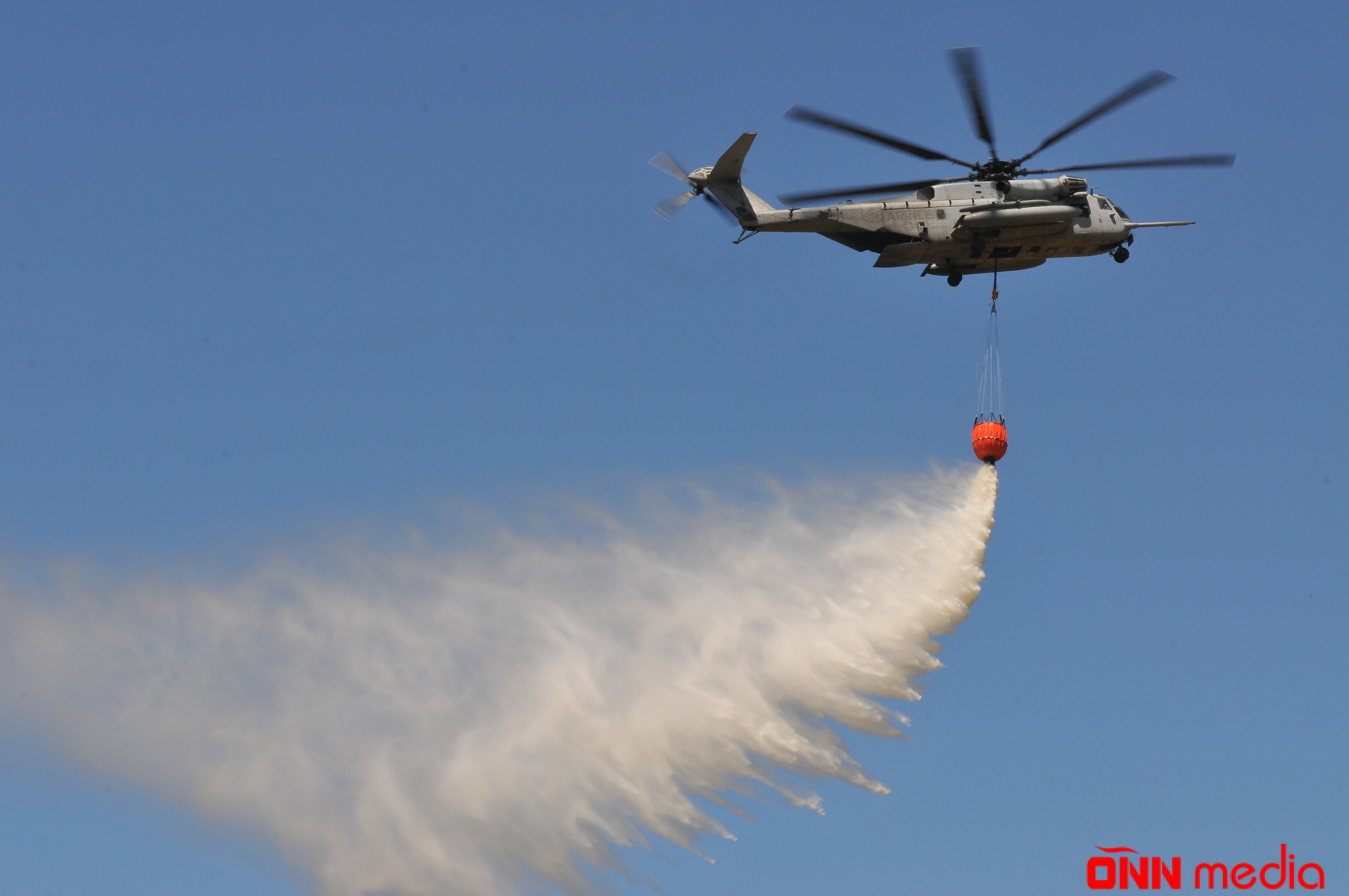 Qubada yanğının söndürülməsinə helikopterlər cəlb edilib