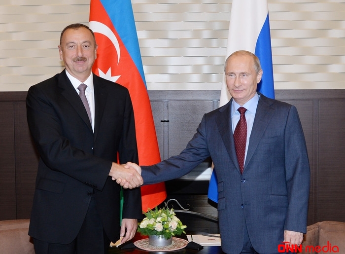 İlham Əliyev və Vladimir Putin IX Azərbaycan-Rusiya Regionlararası Forumunun rəsmi açılışında