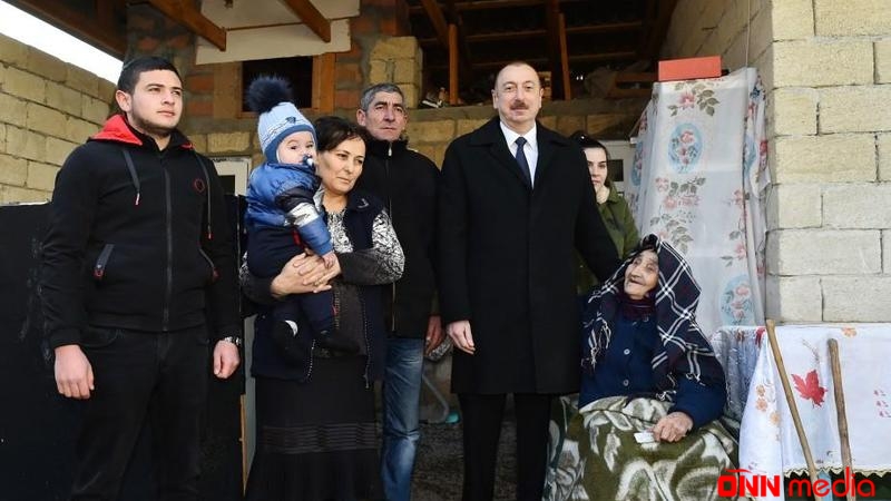 Prezident: “Biz evləri bərpa edəcəyik, yenidən tikəcəyik"