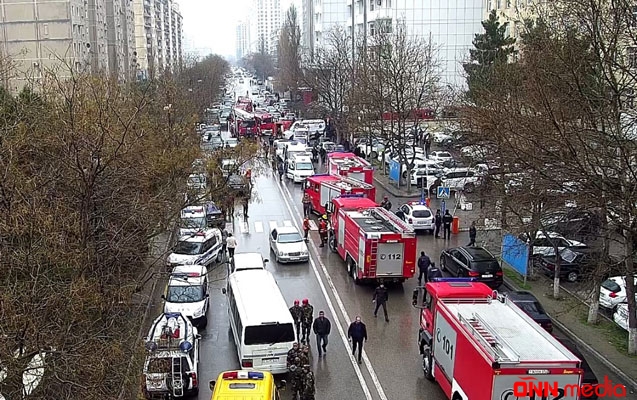 Bakıda yanğına görə yol bağlandı