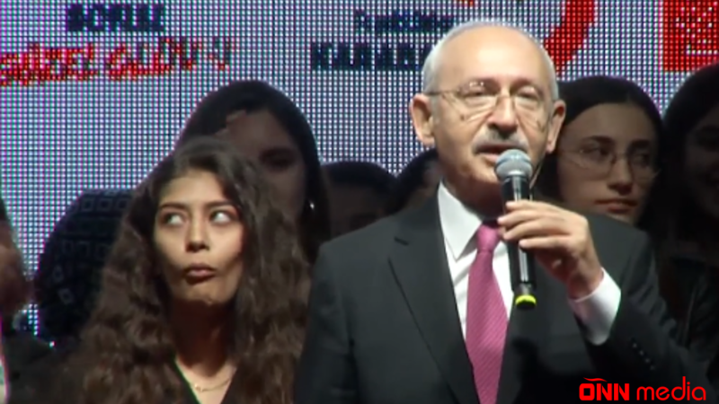 Kılıçdaroğlunun çıxışı GÜNDƏM OLDU: Tələbənin mimikası...