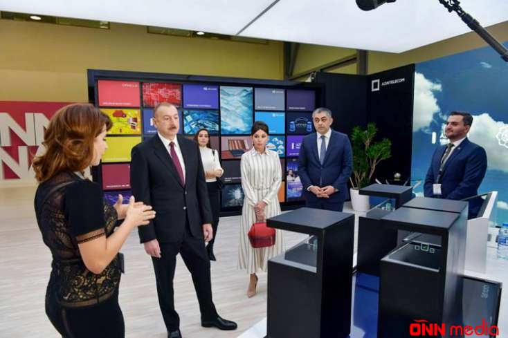 İlham Əliyev “Bakutel-2019” sərgisi ilə tanış olub