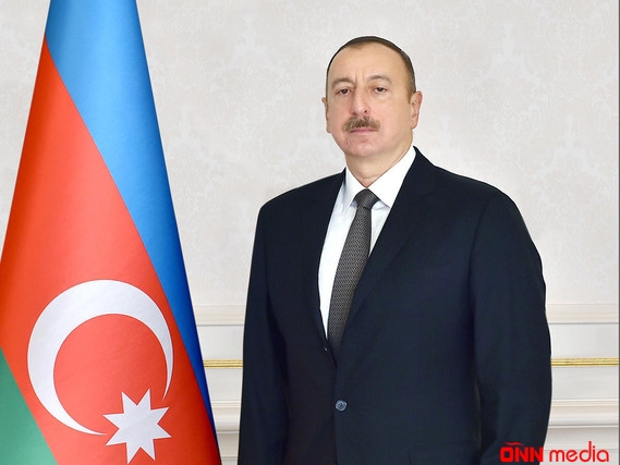İlham Əliyev yolun açılışında