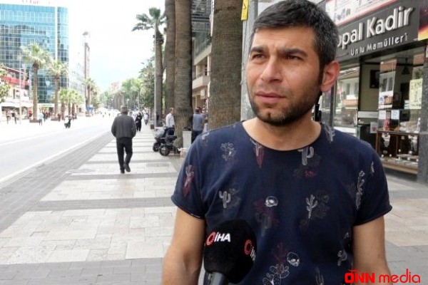 Maskasız çölə çıxan vətəndaşın maraqlı çıxışı