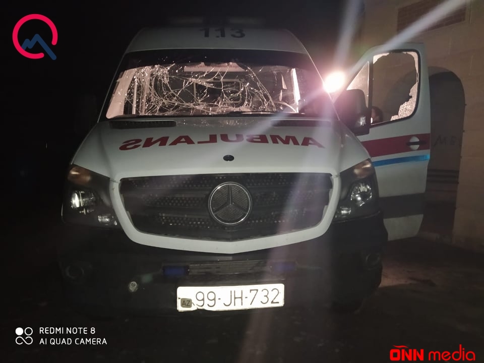 Düşmən təcili yardım maşınını atəşə tutdu