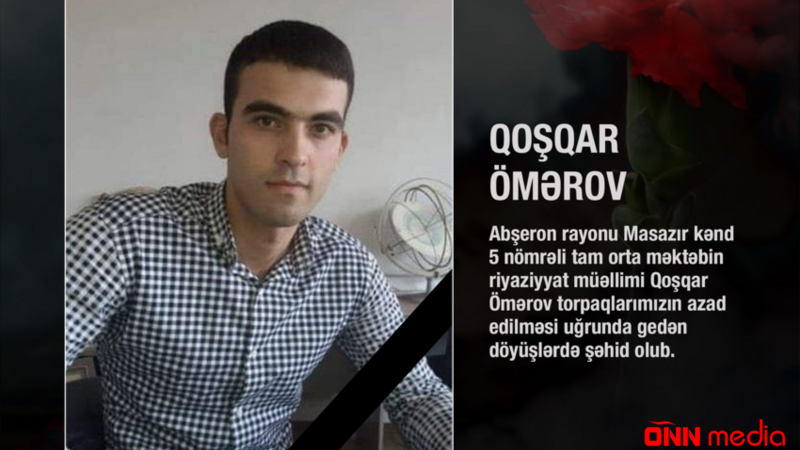 Qarabağın azadlığı uğrunda şəhid olan müəllim