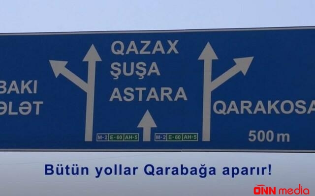 Qarabağa istiqaməti bildirən lövhələr - VİDEO