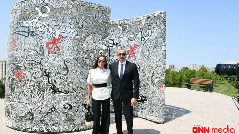 Prezident və birinci xanım Şamaxı Gənclər Parkında görülmüş işlərlə tanış oldular