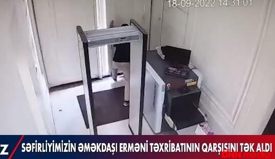 Səfirliyimizin əməkdaşının cəsarəti videoda