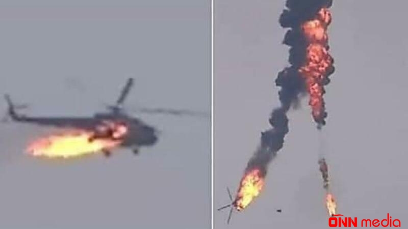 Daha bir Rusiya helikopteri vuruldu