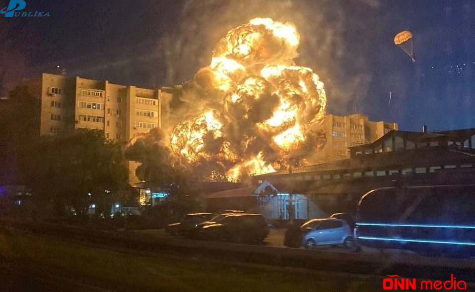 Rusiyada DƏHŞƏT: Döyüş təyyarəsi yaşayış binasının üzərinə düşdü