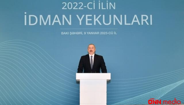 Prezident ilin idman yekunlarına həsr olunmuş mərasimdə iştirak edib