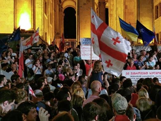 Tiflisdə yenidən aksiya keçirildi