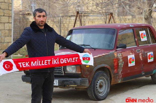 Zəlzələdə Türkiyəyə yardım aparan Sərvər Bəşirlinin avtomobili Adıyamanda sərgilənəcək