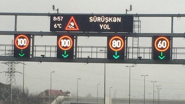 Bu yolda sürət həddi aşağı salındı