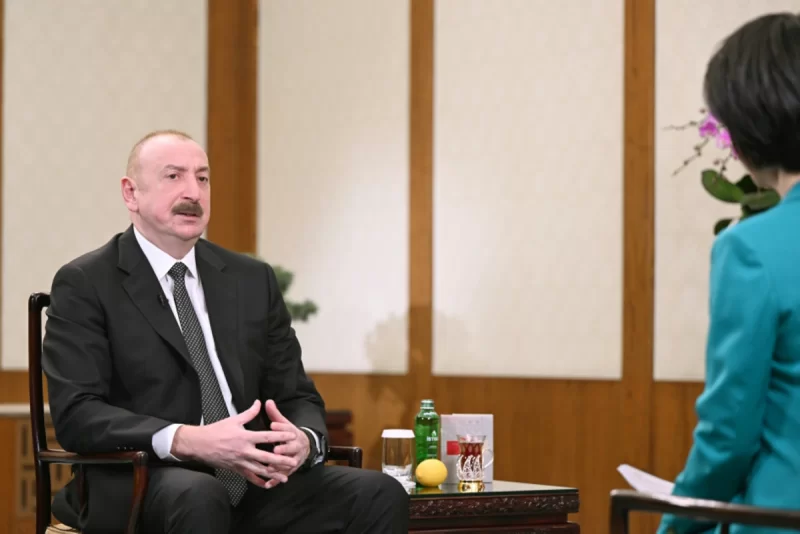 Prezident İlham Əliyev Pekində Çinin CGTN telekanalına müsahibə verib