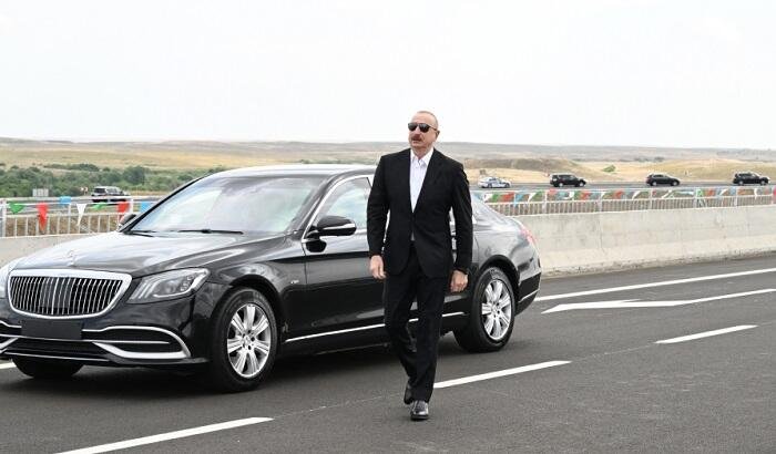 Prezident Füzuli- Şuşa yolunun açılışında iştirak edib