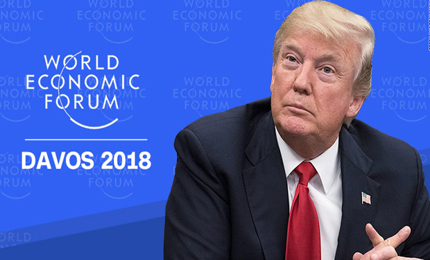 Donald Tramp Davosa gəldi