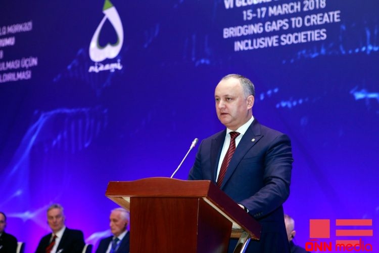 Moldova prezidenti: “Azərbaycanda keçirilən qlobal dialoqlar beynəlxalq gərginliklərin azaldılmasına töhfə verir”