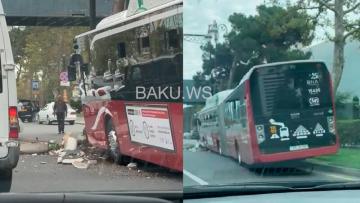 SON DƏQİQƏ: “Bakubus” avtobusu dəhşətli qəza törətdi – VİDEO