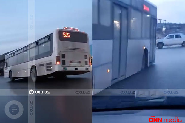 Bakıda təhlükə saçan avtobusda sərnişinlər olub?