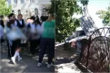 Rusiyada son zəng tədbiri zamanı faciə: Külək məktəbin damını uşaqların üstünə saldı
